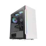 Компьютерный корпус, Thermaltake, H200 TG White RGB, CA-1M3-00M6WN-00, ATX/Mini-ITX/Micro ATX, USB 3.0x2, HD Audiox1, RGB Buttonx1, Высота процессорного кулера до 180мм, Длина VGA до 320мм, 2*3.5"/3