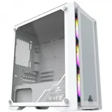 Корпус Wintek Andromeda D531-W TG, Mid Tower, Micro ATX, White, 1x2.5"/2x3.5", 3xUSB , Mic+Audio,RGB