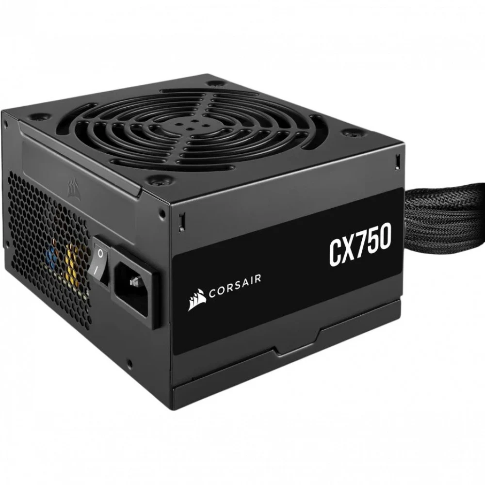 Блоки питания/ Power Supply Corsair CX750, Model RPS0146, 750W 80+ Bronze (ATX, 2.31, Non-modular, 1x24(20+4)pin, 1xCPU 8(4+4)pin, 2xPCIe*2 8(6+2)pin, 3xSATA3, 2xMOLEX4pin, Active, 120x120mm, 150x12
