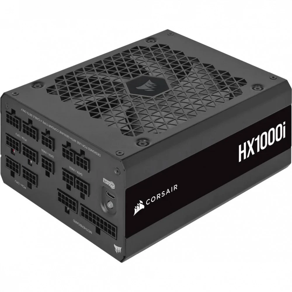 БП ATX 1000W Corsair HX1000i, Platinum, 24+4/24+8/24+4+8/24+8+8, 14сm, 4x6+2p+16p PCI-E