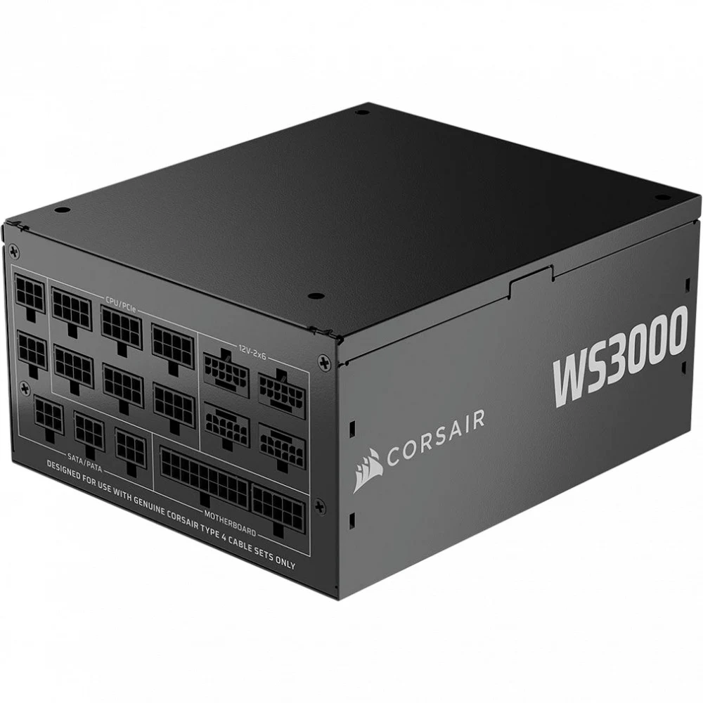 Блоки питания/ Power Supply Corsair WS3000, Model RPS0237, 3000W 80+ Platinum (ATX, 3.1, PCIe 5.1, Full modular, 1x24(20+4)pin, 4x12V-2x6, 2x4+4-pin CPU +12V (EPS), 6x4-pin Molex, 8x6+2-pin PCIe, 9x