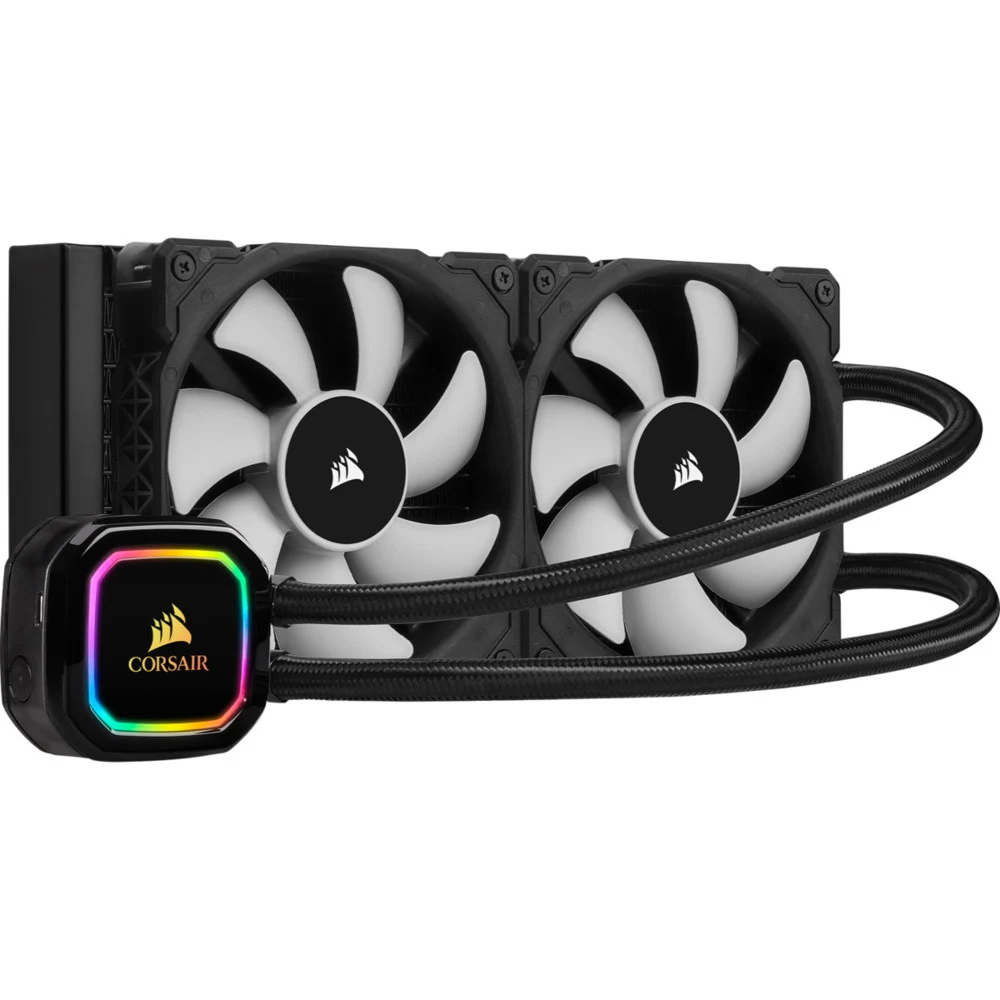 СЖО Corsair iCUE H100i RGB Pro XT, S115X/1366/2011/2066/AM4, 2x12cm,3+4pin+SATA,400-2400rpm,37dB