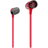Наушники с микрофоном, HyperX, 70N24AA, Cloud Earbuds II Red, Микрофон, Пульт управления треками, звонками и громкостью, Динамики 14,3 мм с неодимовыми магнитами, 3.5 Mini Jack, Чехол, Красный