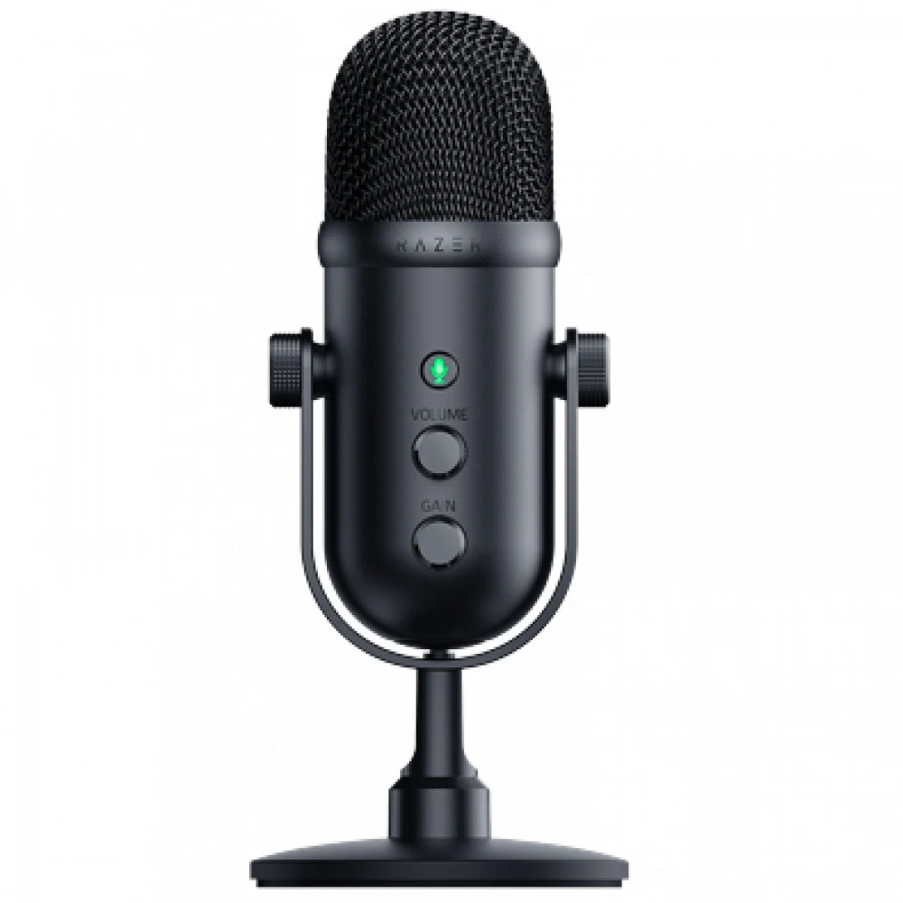 Микрофон, Razer, Seiren V2 Pro, RZ19-04040100-R3M1, кардиоидный микрофон, диапазон частот от 20 Гц до 20 кГц, чувствительность –34 дБ (1 В/Па при 1 кГц). макс. уровень звукового давления (SPL): 120