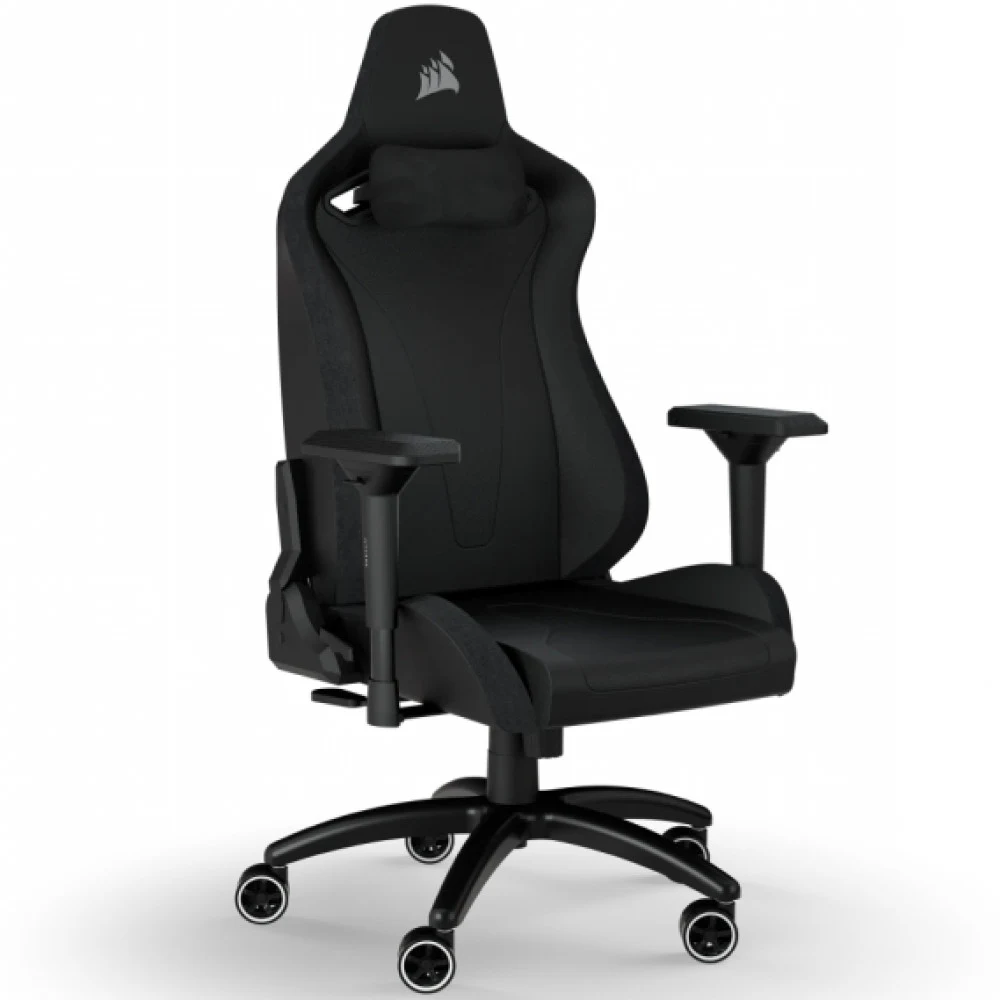 Кресло геймерское Corsair TC200, Plush Leatherette, регулировка высоты, подлок., 121 кг, Black