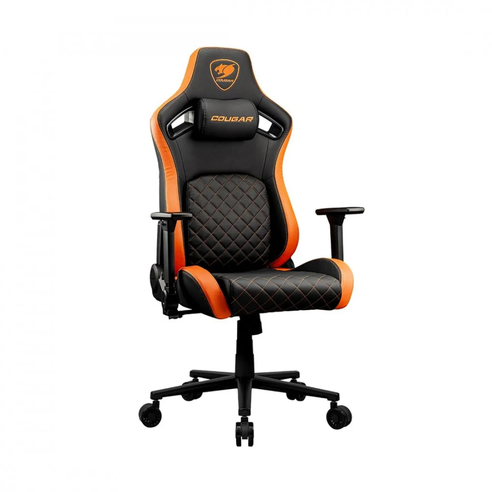 Игровое компьютерное кресло, Cougar, Defensor, Искусственная кожа PU AIR, (Ш)59*(Г)58*(В)132 (139) см, Чёрно-Оранжевый