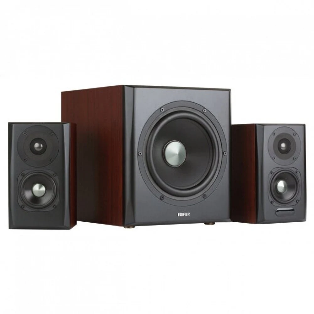 Акустическая система Bluetooth Edifier S350DB Brown &lt 2.1, RMS 150ВТ, PC/AUX/OPT/COX/BT, Пульт&gt