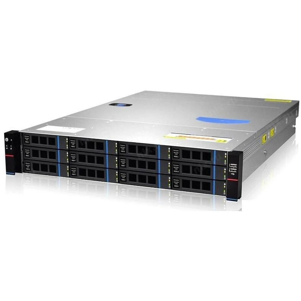 Серверный корпус/ Gooxi RMC2112-670-HS-NV-D 2U 12bay chassis SAS/SATA/NVME backplane rear 2*2.5"SAS/SATA 1300W 1+1 EU power cables rail kit