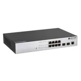 Коммутатор, BDCOM, S2510-C, Управляемый L2, 8 портов 10/100/1000M RJ45, 2 порта 1000М SFP, Без вентилятора, Настольный/стоечный