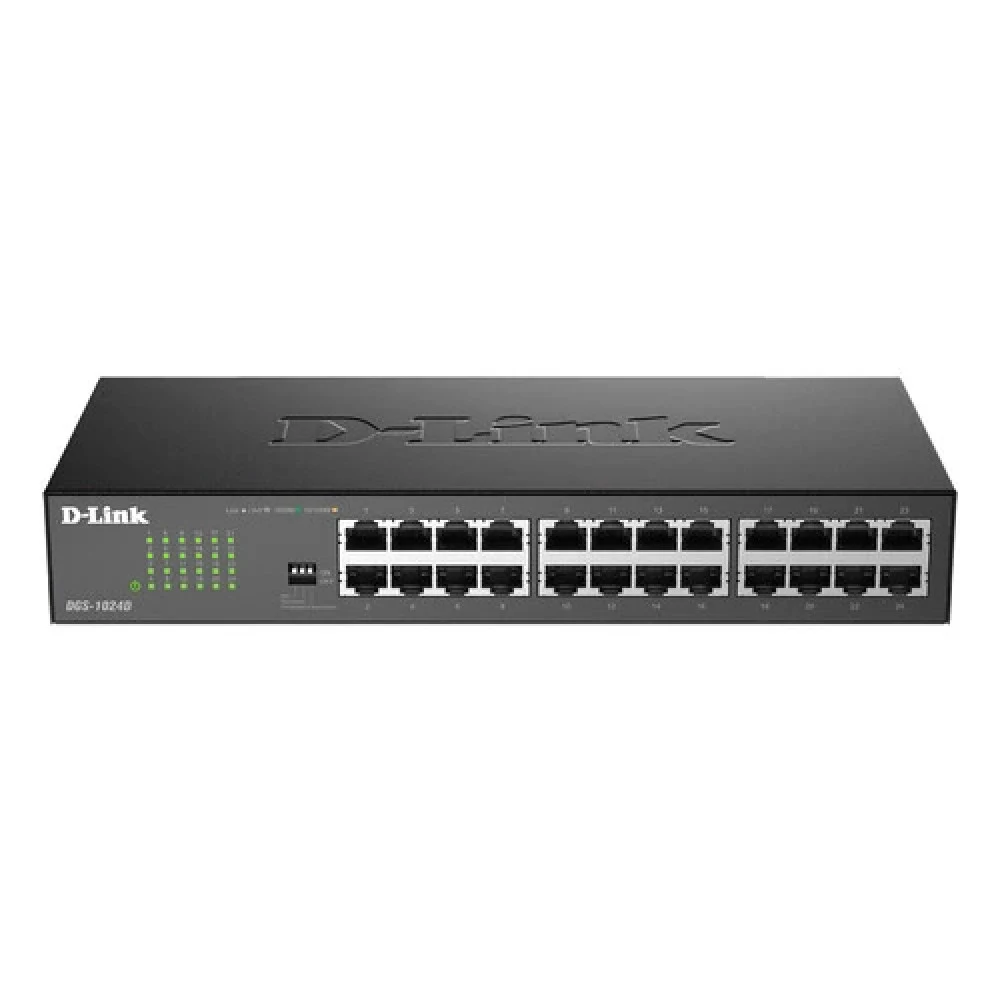 Коммутатор D-Link Неуправляемый коммутатор, 24x1000Base-T, защита от статического электричества до 1 кВ, корпус металл