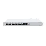 CRS312-4C+8XG-RM Cloud Router Switch 312-4C+8XG-RM with 8 x 1G/2.5G/5G/10G RJ45 Ethernet LAN, 4x Combo ports (1G/2.5G/5G/10G RJ45 Ethernet LAN or 10G SFP+), 1x LAN port for management, RouterOS L5 o