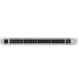 Ubiquiti USW-PRO-48-POE 48 port gigabit L3 PoE++ switch, 40 x GbE PoE+ Ports, 8 x GbE PoE++ ports, 4 x 10G SFP+ ports, 600W total PoE availability, Layer 3 switching, Near-silent cooling, LCM displa
