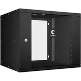 Cabeus WSC-05D-9U55/45 Шкаф телекоммуникационный настенный 19" 9U, серия LIGHT разборный, дверь стекло, цвет серый