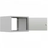 Шкаф коммутационный NTSS Lime (NTSS-WL6U5560GS) настенный 6U 550x600мм пер.дв.стекл несъемн.бок.пан. 30кг серый 520мм 12кг 110град. 370мм IP20 сталь