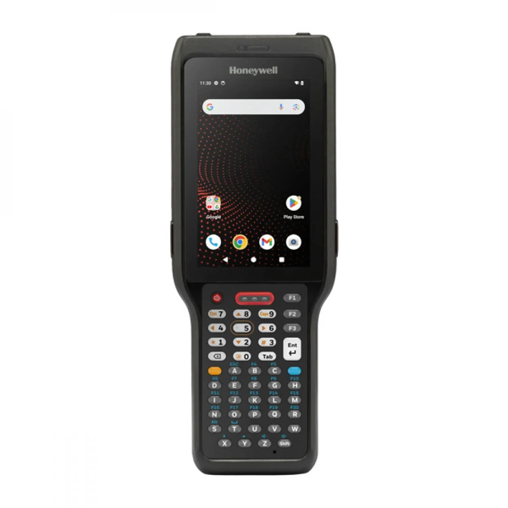 Терминал сбора данных, Honeywell, CK62-X10-37S1BCG, 4", Wi-Fi 6E и 5G, Nano-SIM и eSIM, GMS, 4 ГБ ОЗУ, 64 ГБ ПЗУ, клавиатура 38 клавиш (Numeric F-Key), сканер StandartRange с красным лазером, тылова