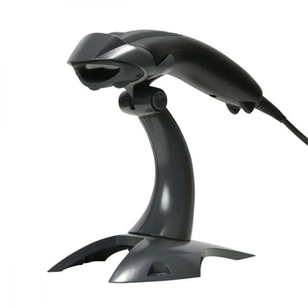 Сканер штрих-кода, Honeywell, Voyager XP 1400G (1400GSR-2USB-1), проводной, с подставкой, ручной, 1D/2D, стандартный диапазон, USB кабель (CBL-500-150-S00), черный