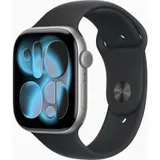 Умные часы Apple Watch Series 11 GPS 46mm Space Grey Al Case Black Sport Band M/L A3333 CN (MEV44X/A)