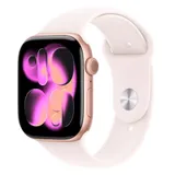 Apple Watch Series 11 GPS 42mm Rose Gold Aluminium Case with Light Blush Sport Band - S/M,Model A3331