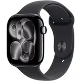 Apple Watch Series 11 GPS 46mm Jet Black Aluminium Case with Black Sport Band - M/L,Model A3333