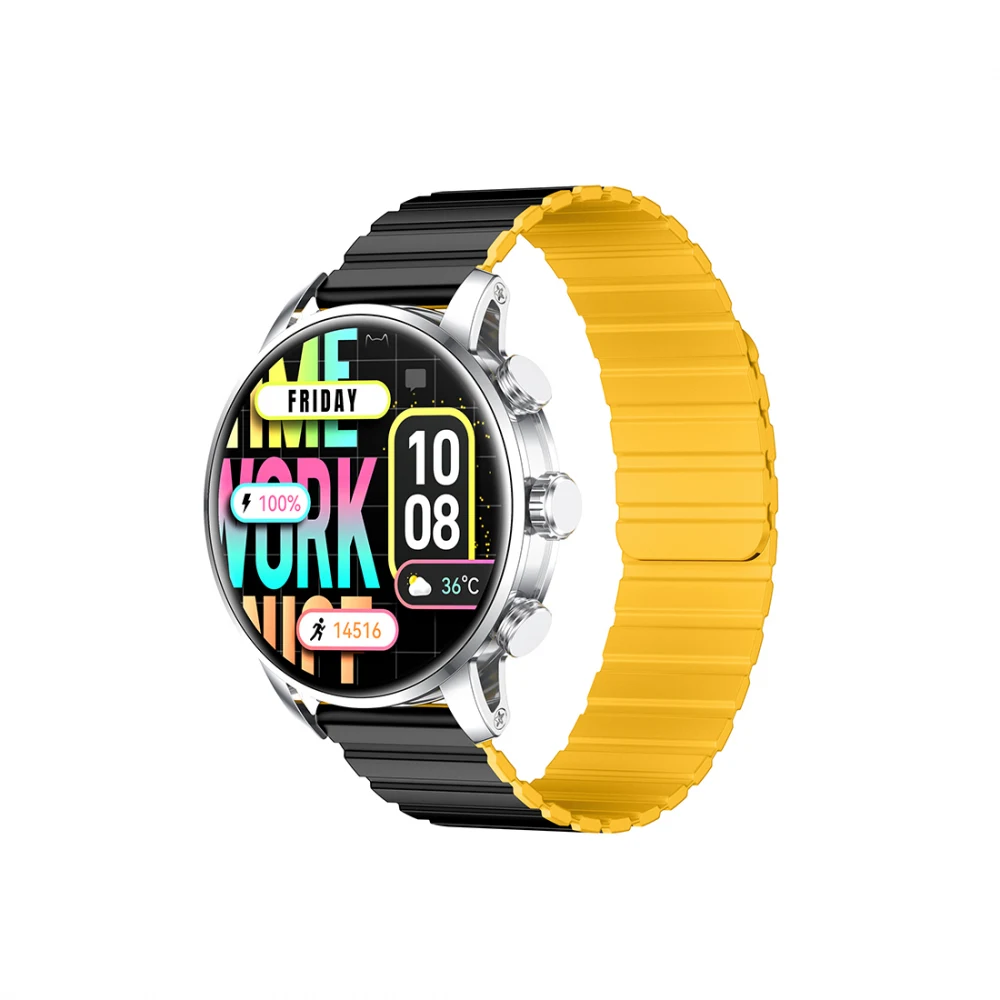 Смарт часы, Kieslect, Calling Watch Kr2, YFT2071EU, Дисплей 1.43" AMOLED FHD, Разрешение 466 x 466, Водонепроницаемость (IP68), Батарея 360 мАч, Нержавеющая сталь