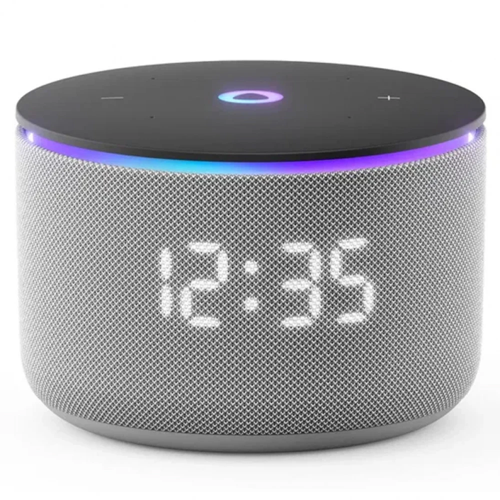 Умная колонка Яндекс Станция Мини 3 Про с Алисой /18 Вт/Zigbee 3.0/1 динамик/3 микрофона/LED-дисплей/LED-подсветка/Bluetooth 5.0/Wi-Fi 2.4 и 5 ГГц/серый (YNDX-00059GRY)