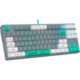 Клавиатура A4Tech Bloody S87 Energy механическая серый/зеленый USB for gamer LED (S87 USB ENERGY ASH)