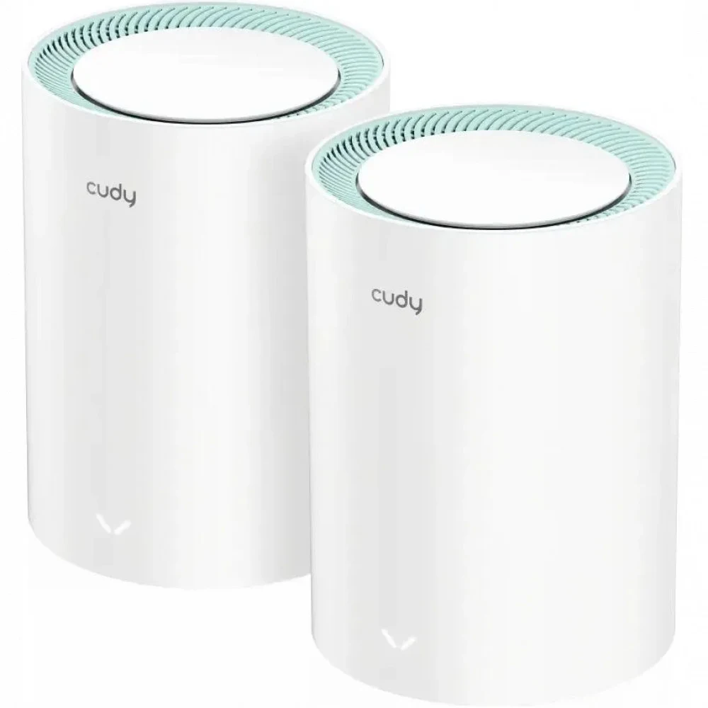 Бесшовный Mesh роутер Cudy M1500 (M1500(2-PACK)) AX1500 10/100/1000BASE-TX белый (упак.:2шт)