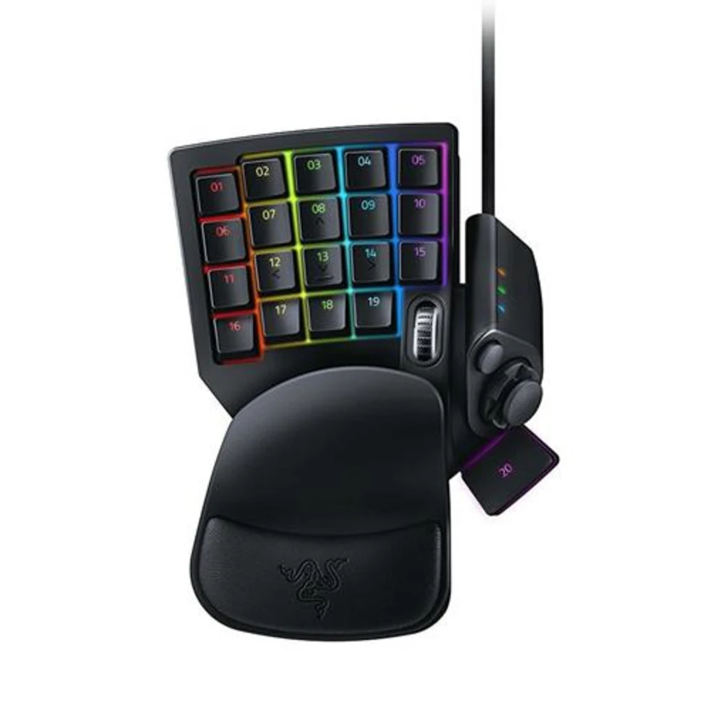 Мини клавиатура - кейпад, Razer, Tartarus V2 , RZ07-02270100-R3M1, Игровая, Механическо-мембранная, 32 программируемые клавиши, Подставка под запястья, Манипулятор прокрутки, USB, Подсветка Chroma,