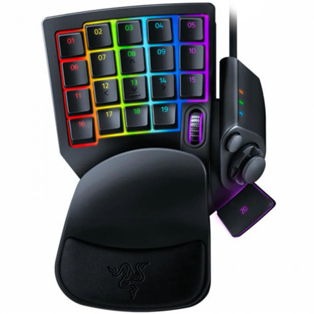 Мини клавиатура - кейпад, Razer, Tartarus Pro, RZ07-03110100-R3M1, Игровая, Аналоговые оптические переключатели, 32 полностью программируемые клавиши с 8-позиционной крестовиной под большой палец, П