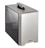 Корпус Lian Li TU-150, Mini-Tower Chassis, ITX, 1x3,5", 2x2,5", 3 слота расширения, USB3.1 Type Cx1, USB3.0 x2, HD Audio, цвет - серебро, без блока питания. Алюминий. Боковая стенка - Заколенное сте