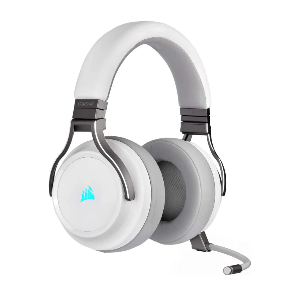 Беспроводная гарнитура Corsair Virtuoso RGB Wireless, 20Hz-40kHz, 32Om, 109dB, 2.4GHz,USB,1.6m,White