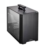 Корпус Lian Li TU-150, Mini-Tower Chassis, ITX, 1x3,5", 2x2,5", 3 слота расширения, USB3.1 Type Cx1, USB3.0 x2, HD Audio, цвет - черный, без блока питания. Алюминий. Боковая стенка - Заколенное стек