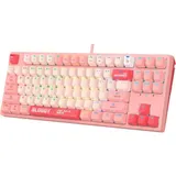 Клавиатура A4Tech S87 Energy механическая розовый USB for gamer LED (S87 USB ENERGY PINK) кабель 1.8м