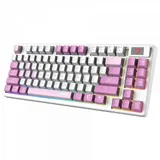 Игровая Клавиатура MSI FORGE GK600 TKL W VIOLET RU, Механическая/WIFI/BT/USB2.0/RGB/83кл/1.8м VIOLET