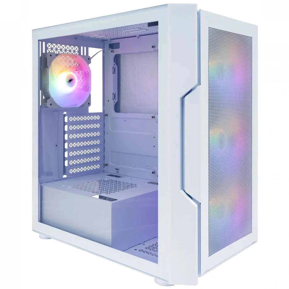 Компьютерный корпус, 1STPLAYER, T7 P WH, T7-P-WH-4F7-W, ATX / M-ATX / ITX, 1*3.5"/3*2.5", Кулер 4*12см, Высота кулера до 185 мм, Длина VGA до 340 мм, 235410440 мм, Без Б/П, Белый