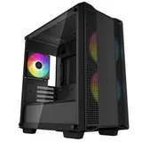 Компьютерный корпус, Deepcool, CC360 ARGB R-CC360-BKAPM3-G-1, Mini-ITX/Micro ATX, USB 3.0/2.0, HD-Audio+Mic, Кулер 3*120мм ARGB, Высота процессорного кулера до 165мм, Длина VGA до 320мм, 2*3.5"/2+1*