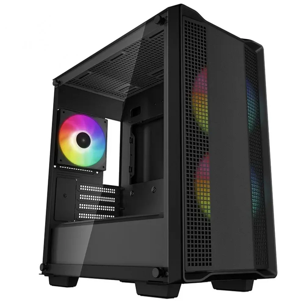 Компьютерный корпус, Deepcool, CC360 ARGB R-CC360-BKAPM3-G-1, Mini-ITX/Micro ATX, USB 3.0/2.0, HD-Audio+Mic, Кулер 3*120мм ARGB, Высота процессорного кулера до 165мм, Длина VGA до 320мм, 2*3.5"/2+1*