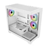 Компьютерный корпус FSP S340, Без БП, 2xUSB3.0, 3xFAN120 ARGB, 2xGlass, White, mATX S340-WA