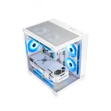 Компьютерный корпус, Huntkey, S900 White, Micro ATX/Mini-ITX, USB 1*3.0/2*2.0, HD-Audio+Mic, Кулер 5*12см ARGB, Высота процессорного кулера до 155 мм, Длина VGA до 320мм, 2*3.5"/1*2.5", Слот 4, Толщ