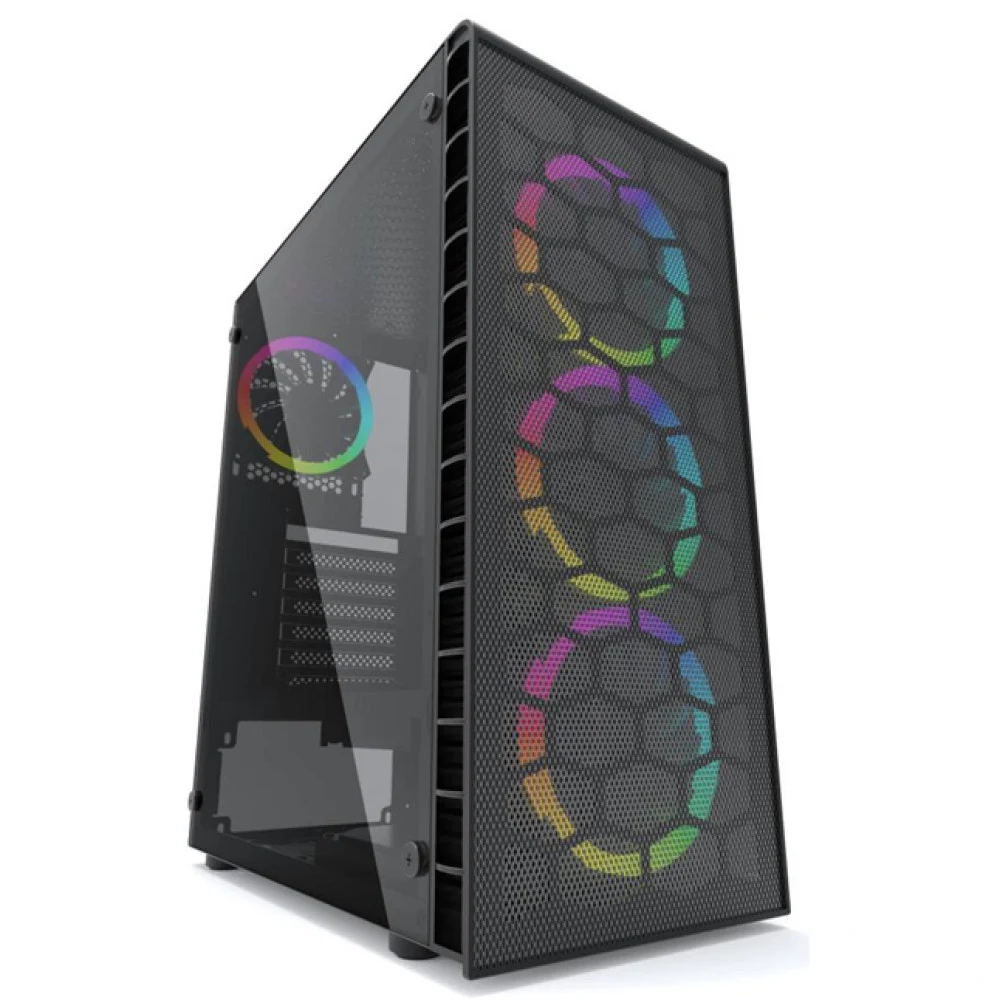 Корпус Wintek Energy JX188-11-M TG, Mid Tower, ATX, Black, 2x3.5"/2x2.5" HDD, 2xUSB, 1xUSB3.0