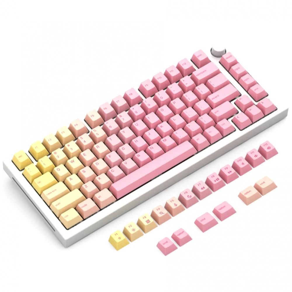 Набор кнопок на клавиатуру, Glorious, GPBT Keycaps Grapefruit, GLO-KC-GPBT-PG, 143 кнопки, PBT пластикластик, Розовый