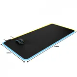 Коврик для компьютерной мыши, HyperX, 4S7T2AA, HyperX Pulsefire Mat RGB (Extra Large), 900x420x3 мм, Резиновая основа, Тканевая поверхность, Склеивание, Гладкая поверхность, Подсветка RGB, Чёрный