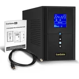 С витрины! ИБП (инвертор, синус, для котла) ExeGate SineTower SN-1500.LCD.AVR.2SH.1C13.USB (1500VA/1200W, чистая синусоида, LCD дисплей, AVR, 2*Schuko+1*C13, USB, батарея 12V 9Ah - 2 шт., линейно-ин
