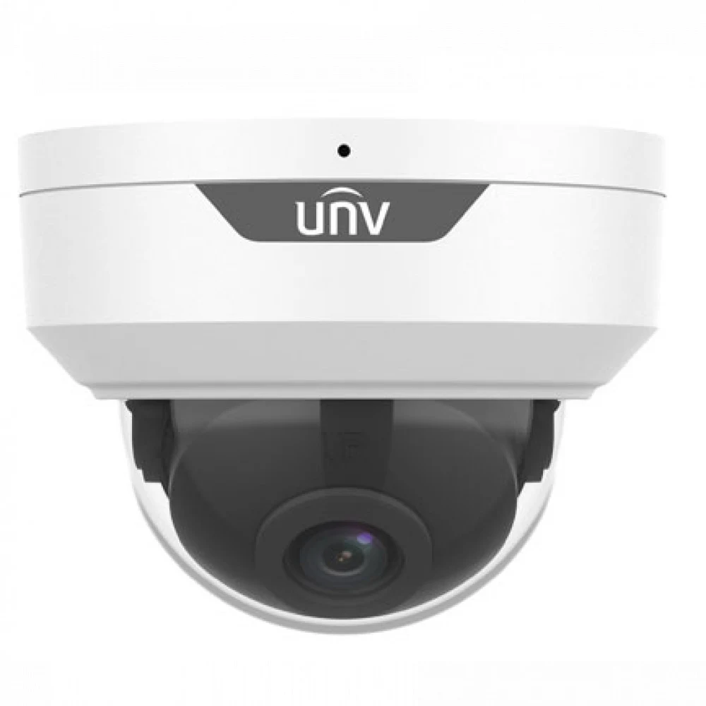 Uniview Видеокамера IP купольная антивандальная, 1/2.9" 2 Мп КМОП @ 30 к/с, ИК-подсветка до 30м., 0.01 Лк @F2.0, объектив 2.8 мм, DWDR, 2D/3D DNR, Ultra 265, H.265, H.264, MJPEG, 2 потока, встроенны