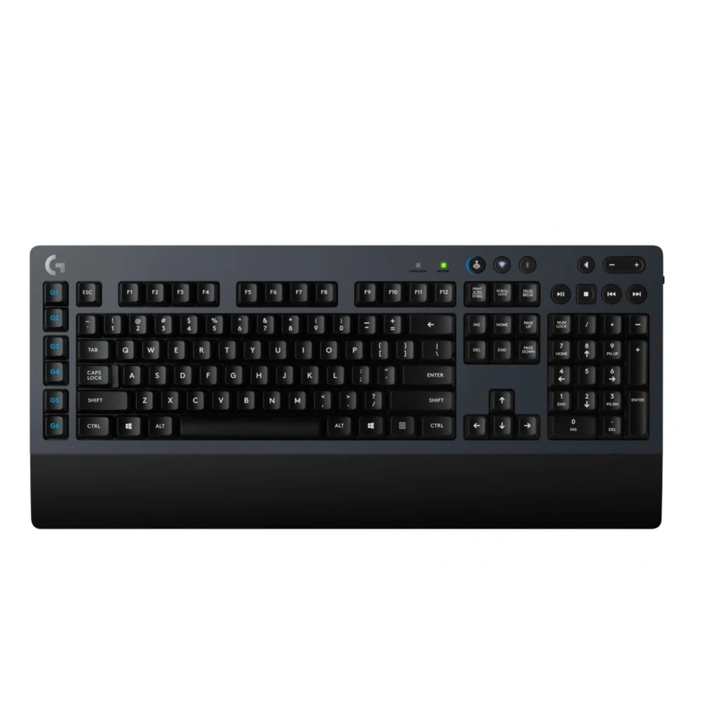 Клавиатура игровая Logitech G613 [920-008395] черная, механическая, беспроводная, 120 клавиш (16 дополнительных), подставка под запястья, RTL {4} (074958)