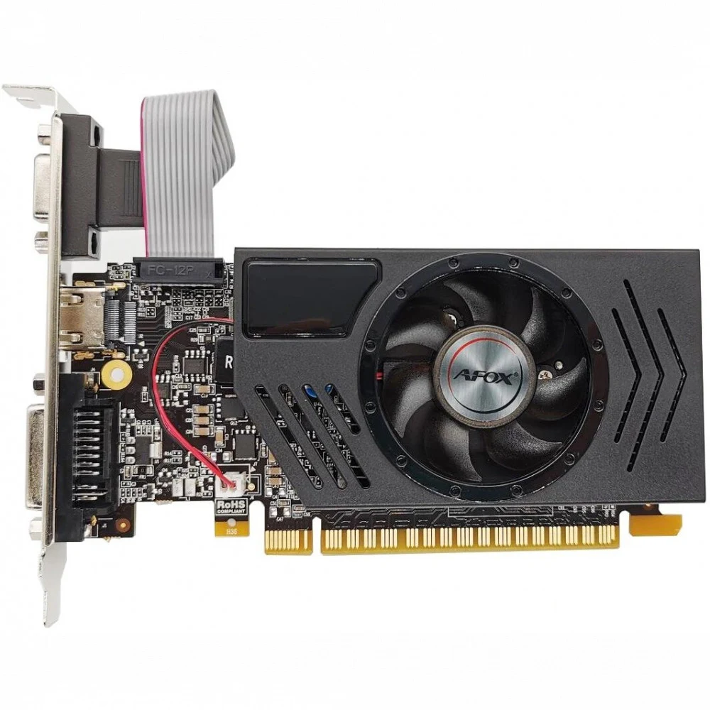 Видеокарта, AFOX, GT740 4GB D3 LP Single Fan (4897033780629), AF740-4096D3L3, DDR3, 128bit, HDMI, DVI, VGA, 145*70*20 мм, Цветная коробка