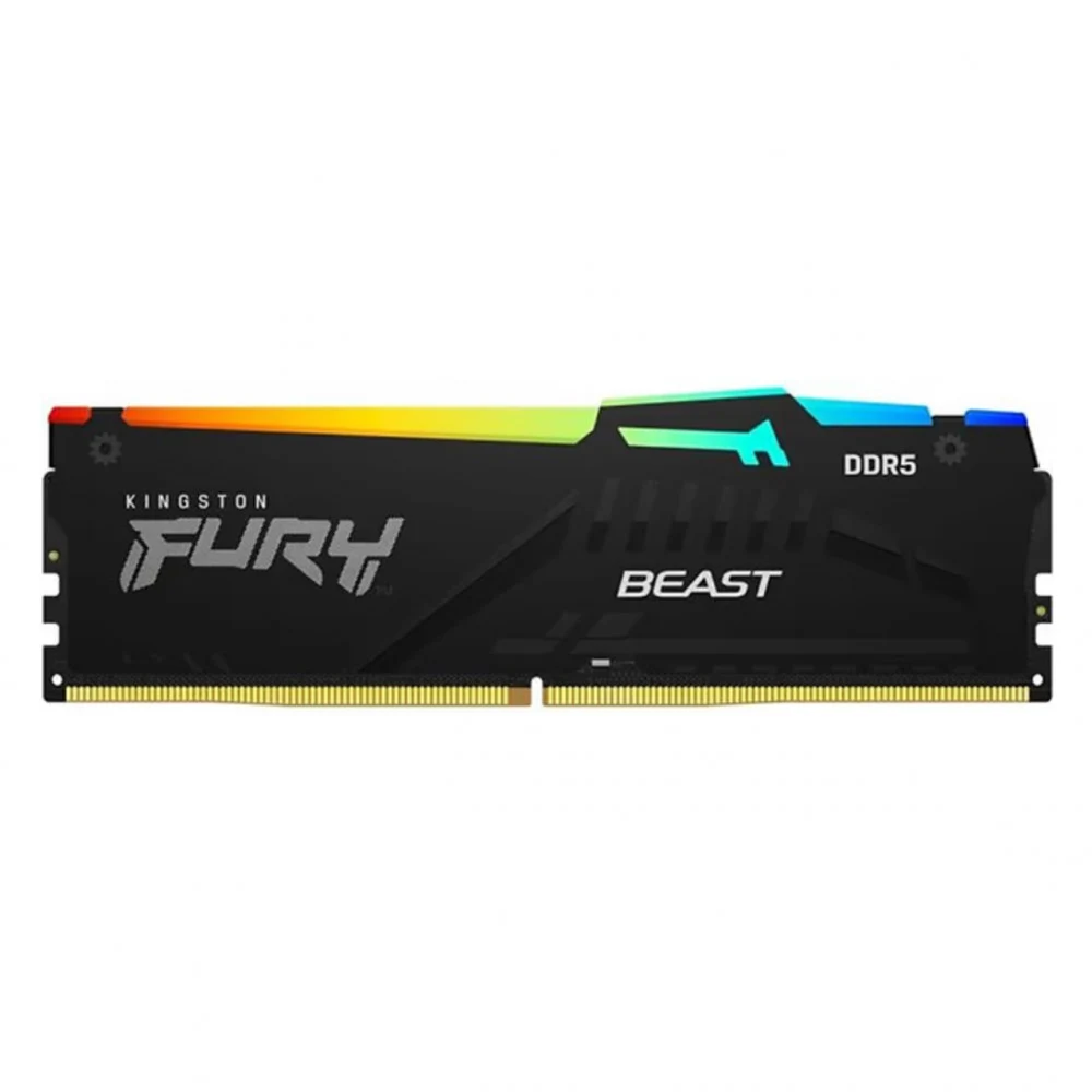 Память DDR5 32GB 5600MHz Kingston KF556C40BB2A-32 Fury Beast Black Expo RGB RTL Gaming PC5-44800 CL40 DIMM 288-pin 1.25В single rank с радиатором Ret