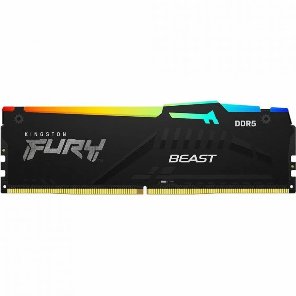 Память DDR5 32GB 5600MHz Kingston KF556C36BBE2A-32 Fury Beast Black Expo RGB RTL Gaming PC5-44800 CL36 DIMM 288-pin 1.25В single rank с радиатором Ret