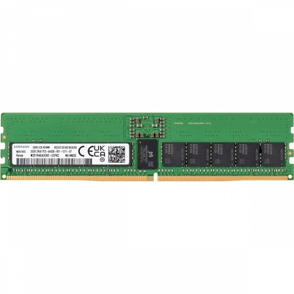 Оперативная память Samsung DDR5 32GB RDIMM 6400 Mbps (2Rx8) ECC Reg 1.1V (M321R4GA3EB2-CCP), 1 year, OEM
