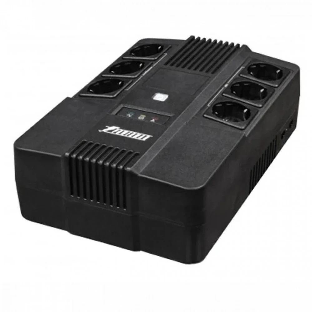 ИБП POWERMAN Brick 600, линейно-интерактивный, 600ВА, 360Вт, 3 евророзетки с резервным питанием, 3 евророзетки с фильтрацией, защита RJ45/RJ11, батарея 12В 7Ач 1 шт., 293мм х 202мм х 93мм, 4.5 кг./